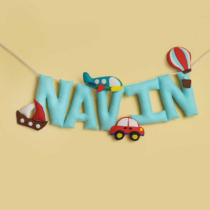 Personalized Handmade Transport theme Felt Kids Bunting