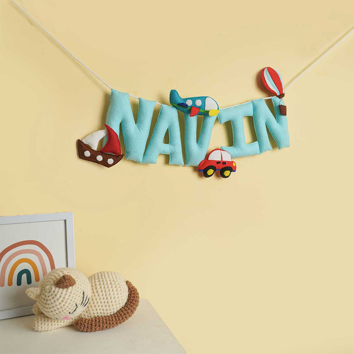 Personalized Handmade Transport theme Felt Kids Bunting