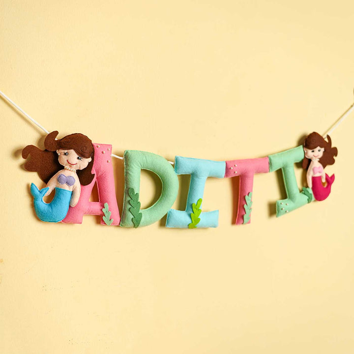 Personalized Handmade Mermaid theme Felt Kids Bunting