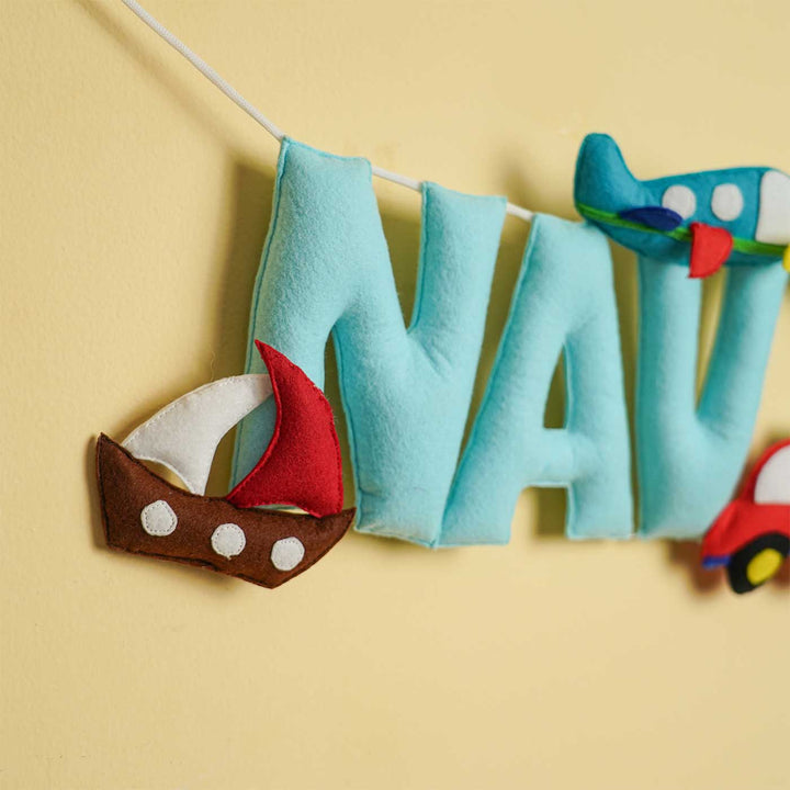 Personalized Handmade Transport theme Felt Kids Bunting