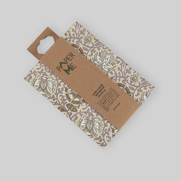 Handmade Block Printed Beige Notebook