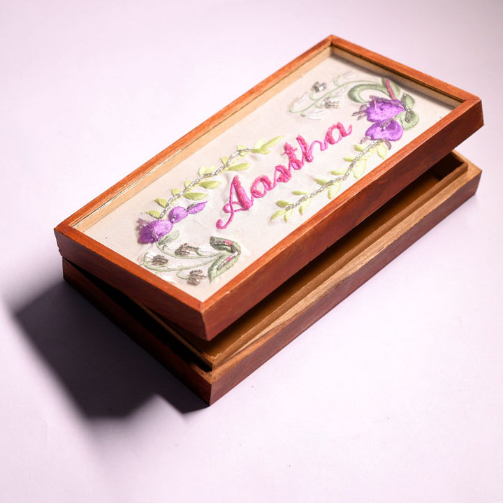 Personalized Sheesham Wood Multi-Use Trinket Jewelry Box
