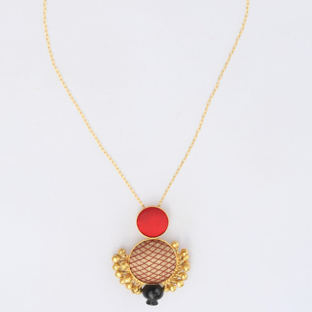 Handmade Zari And Pot Design Necklace | 22K Gold Plated