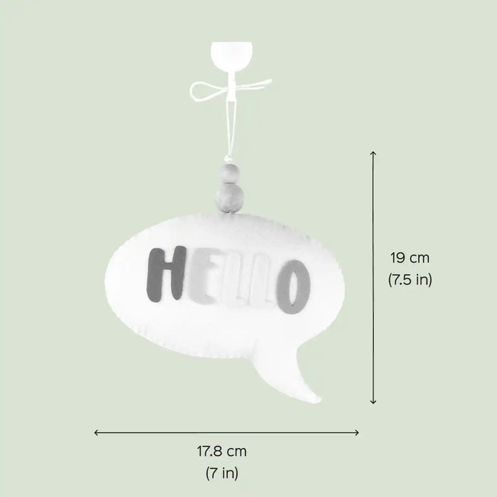 Handmade "Hello" Speech Bubble Theme Felt Hanging For Kids