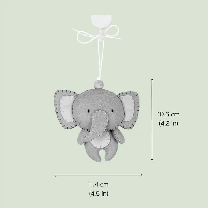 Handmade Elephant Felt Hanging For Kids