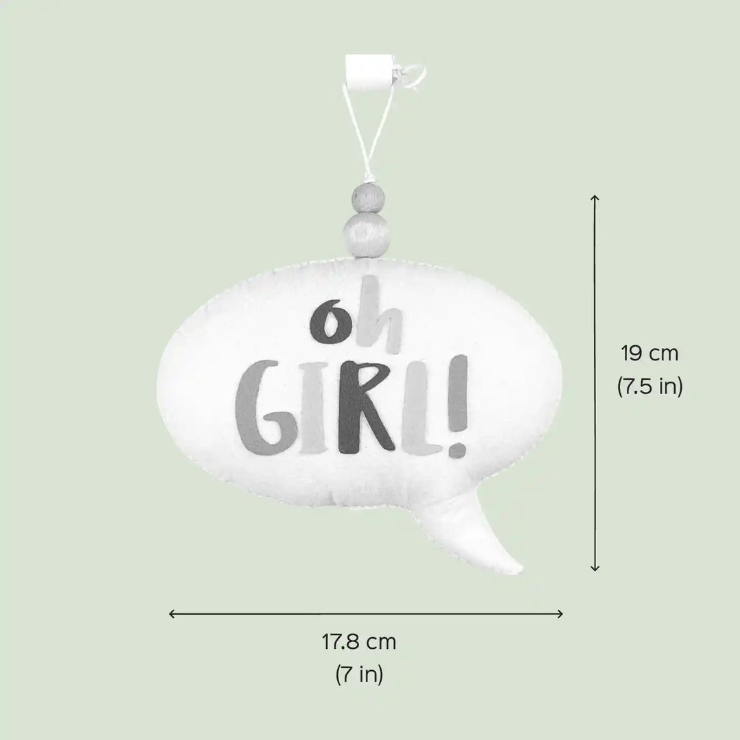 Handmade "Oh Boy" Speech Bubble Theme Felt Hanging For Kids