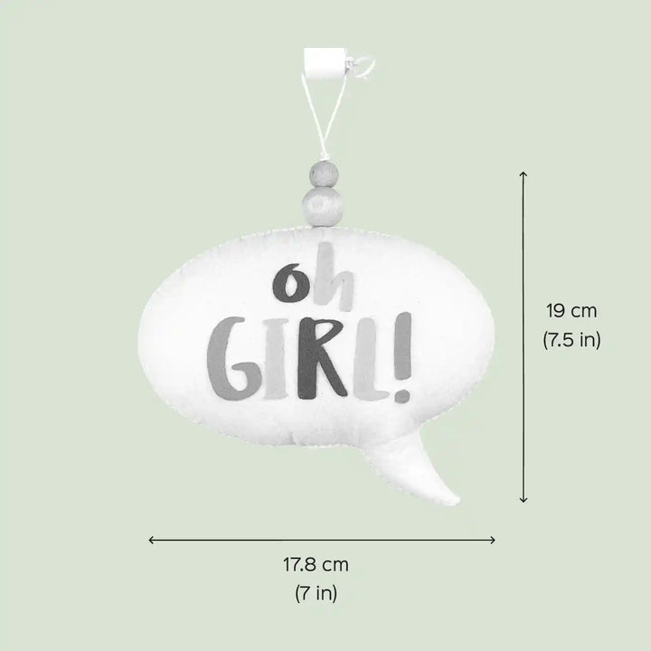 Handmade "Oh Boy" Speech Bubble Theme Felt Hanging For Kids