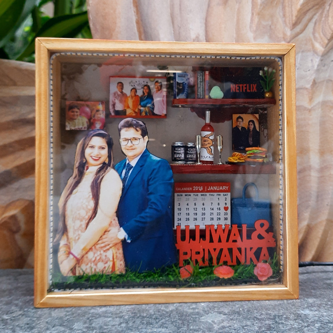 Anniversary Theme Photo Personalized Minature Frame