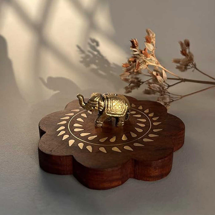 Handmade Elephant Design Brass Incense Stick Holder