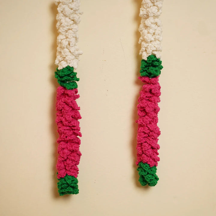 Handmade Decorative Jasmine Crochet Hanging | Set Of 2