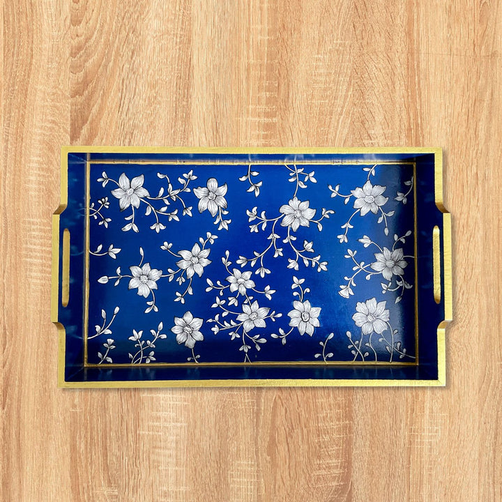 Mango Wood Azraq Pattern Jewelry Tray