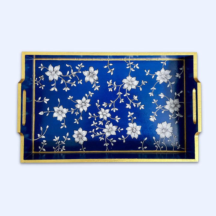 Mango Wood Azraq Pattern Jewelry Tray