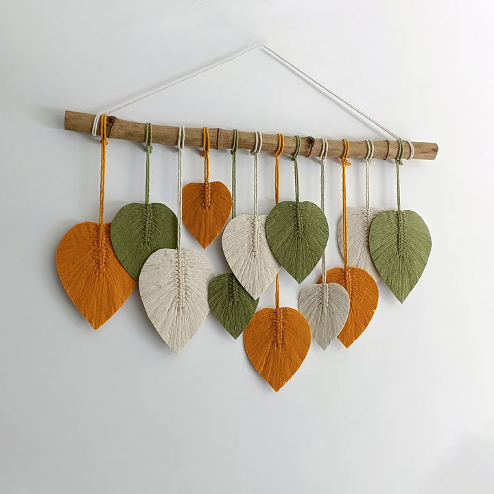 Handcrafted Macrame Leaf Wall Hanging