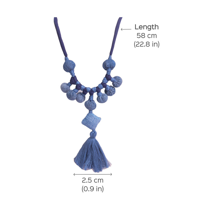 Handcrafted Upcycled Denim Necklace