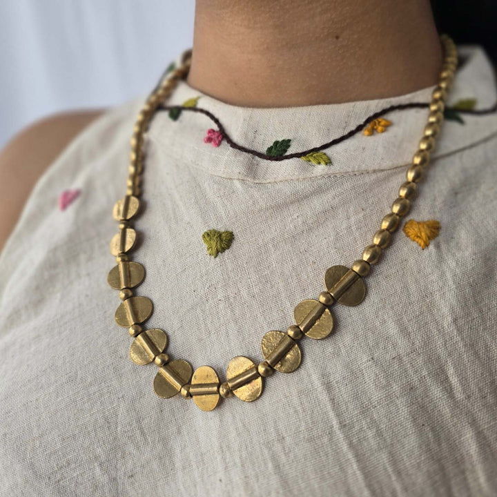 Handmade Aaradhya Brass Necklace