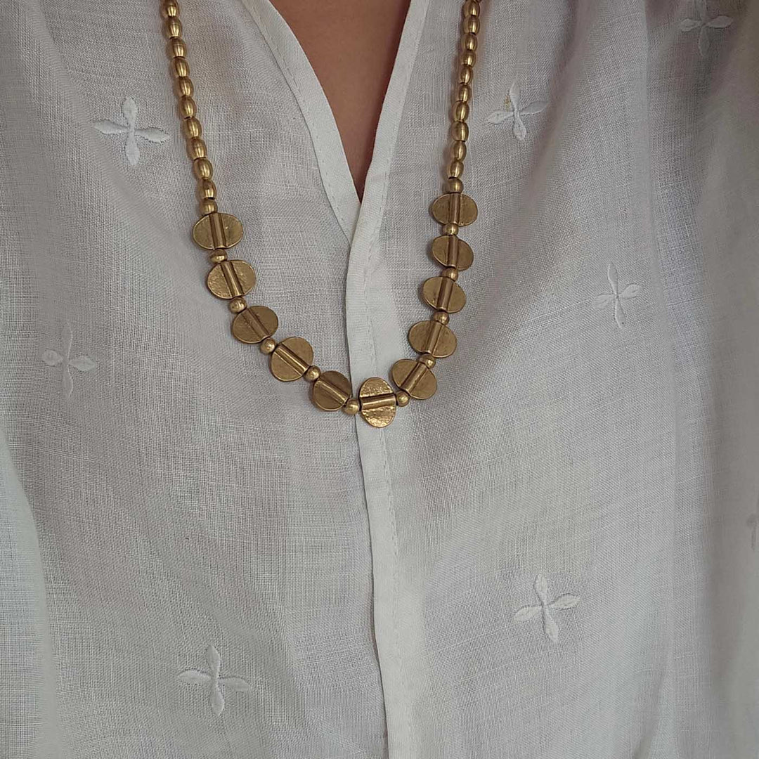 Handmade Aaradhya Brass Necklace