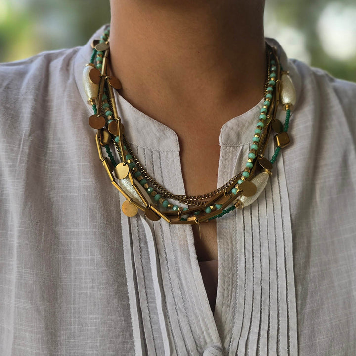 Handmade Aarya Design Brass Necklace