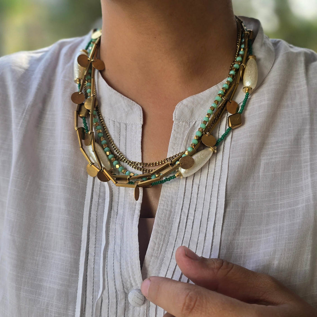 Handmade Aarya Design Brass Necklace