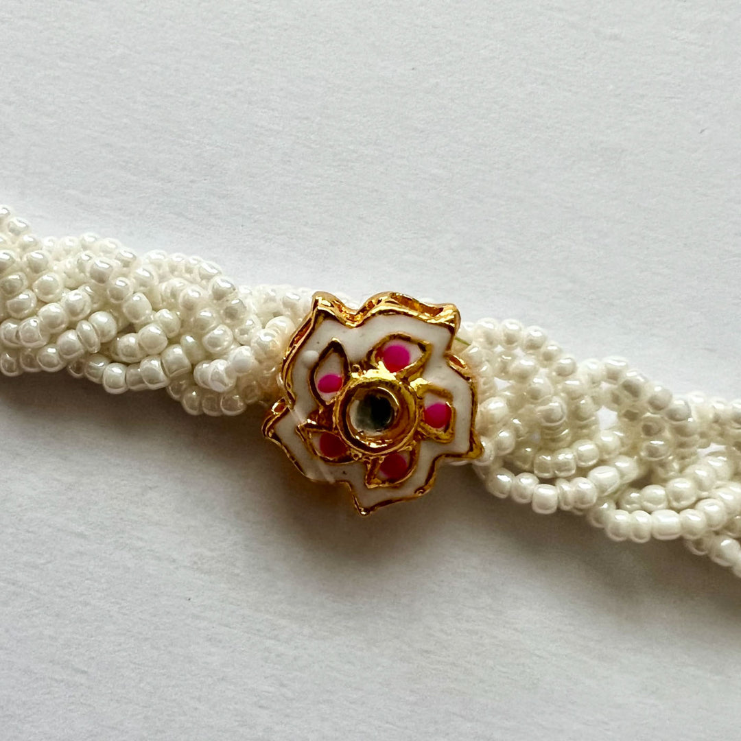 Handcrafted Meenakari "Abeer" Rakhi With Roli Chawal for Brother