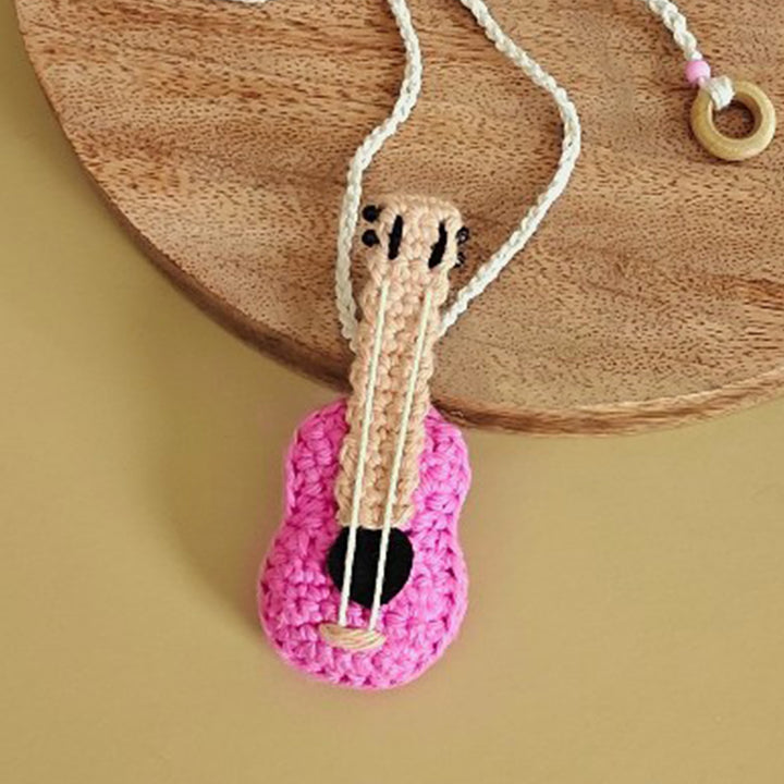 Handmade Crochet Acoustic Guitar Rakhi For Girls With Roli Chawal