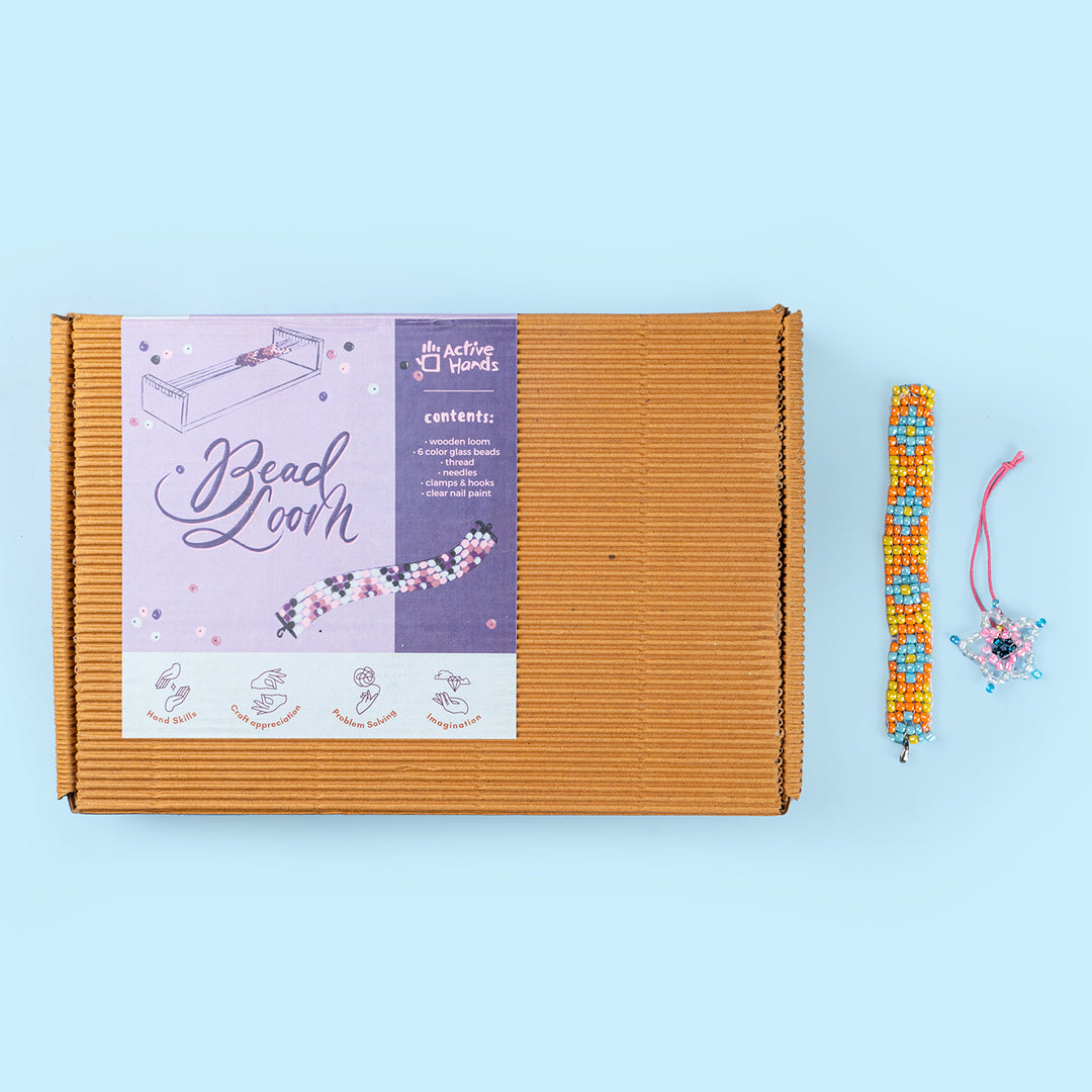Artsy Bead Jewelry Making DIY Kit with Wooden Loom