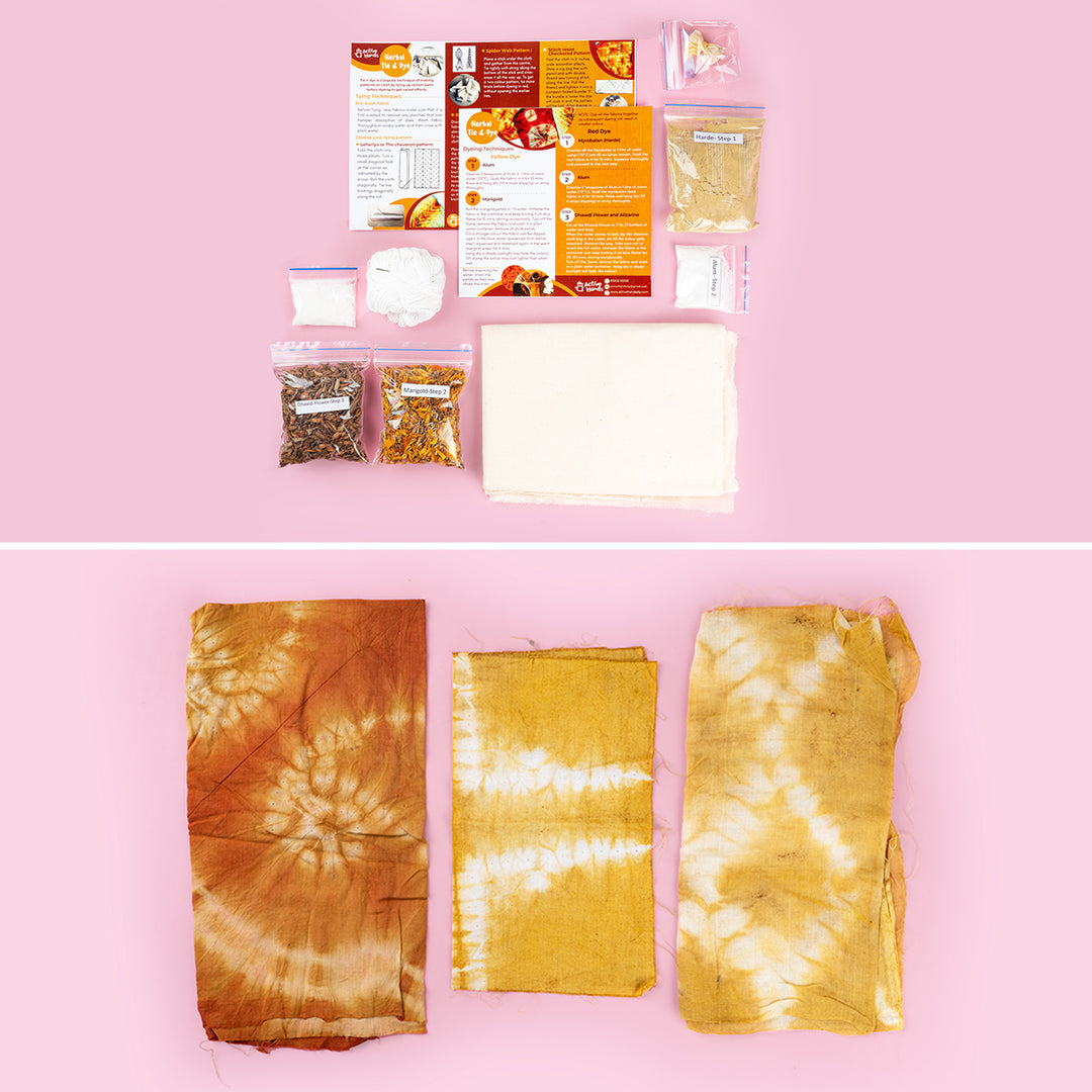 Traditional Herbal Tie & Dye DIY KIt with Fabric