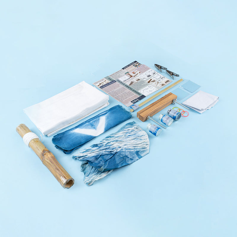 Traditional Indigo & Shibori Dyeing DIY Kit with Clamp Zwende