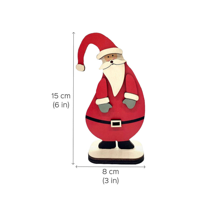 Handcrafted Adorable Santa Wooden Table Decor For Christmas Table Decoration