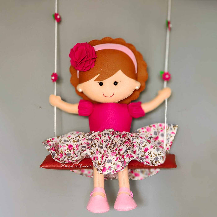 Hand-stitched Felt Kids Swing Name Plate for Girls