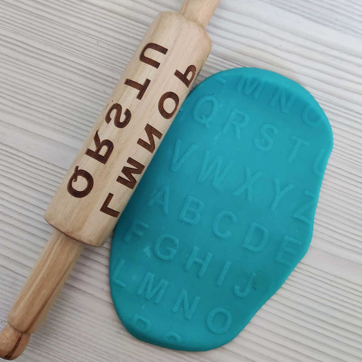 Handmade Alphabet Play Dough Rolling Pin