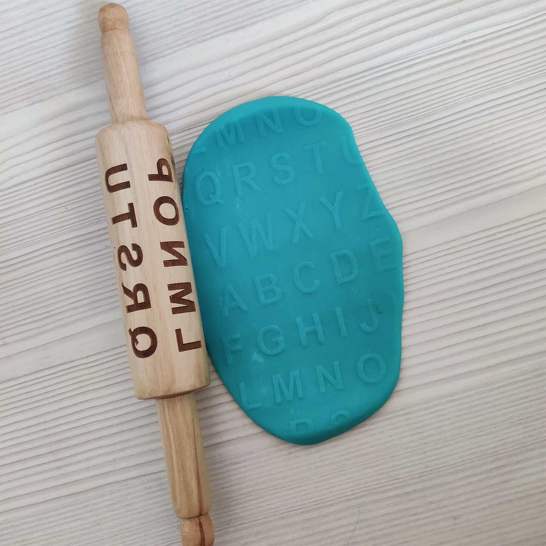 Handmade Alphabet Play Dough Rolling Pin