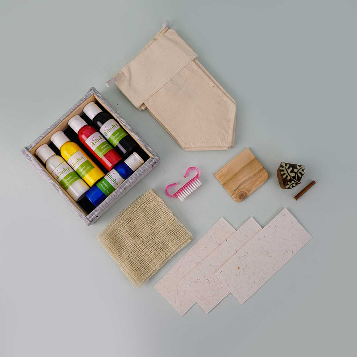 Toran Block Printing DIY Kit I Door Bunting for Festive Season - Zwende