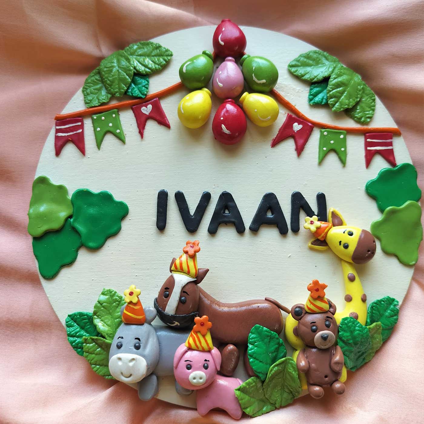 Buy Personalized Jungle Themed Miniature Clay Name Plate For Kids Buy personalized jungle themed miniature clay name plate for kids