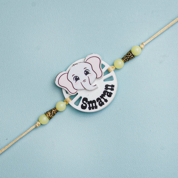 Personalized Handmade Animal Kids Acrylic Rakhi With Roli Chawal