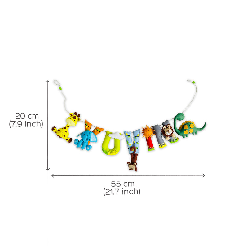 Handcrafted Personalized Animal Safari Themed Bunting For Kids
