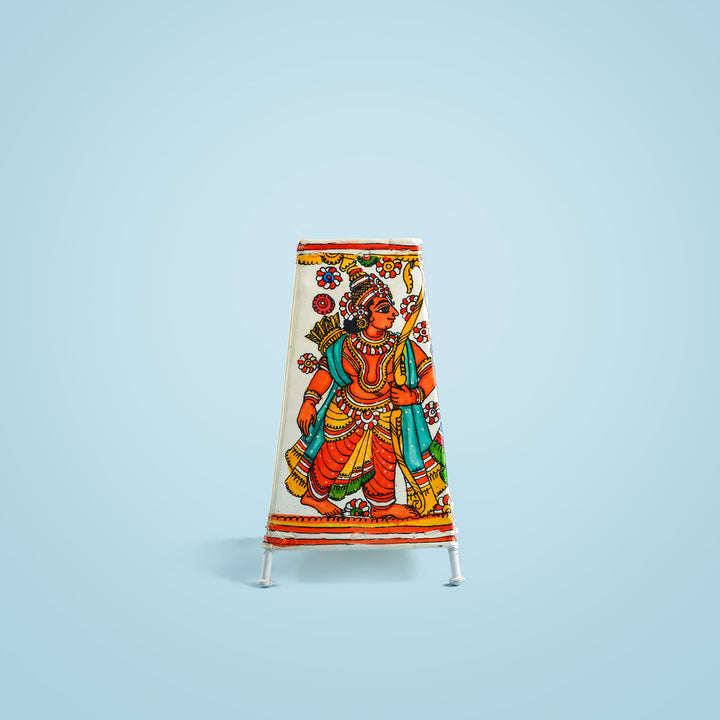 Ramayana Hand Painted Tholu Bommalata Medium Tabletop Lamp | 9 inches