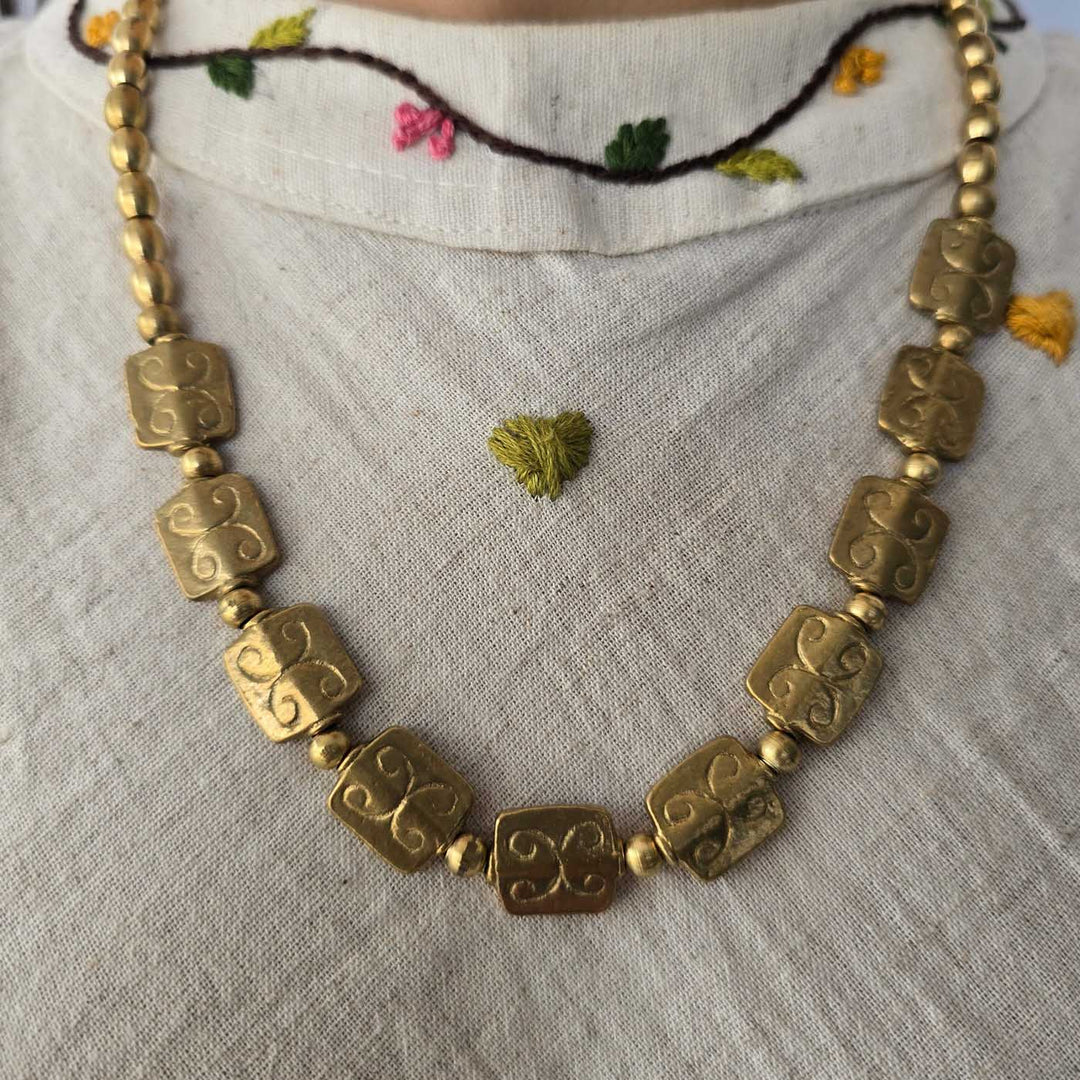 Handmade Anvika Brass Necklace