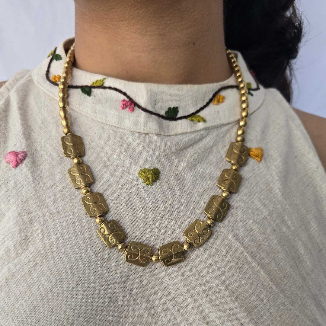 Handmade Anvika Brass Necklace