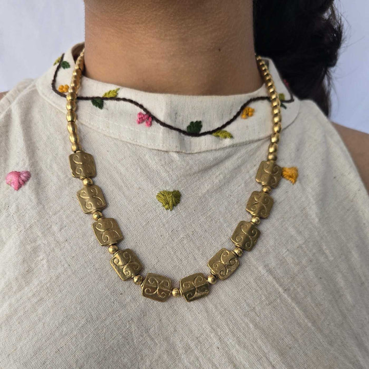 Handmade Anvika Brass Necklace