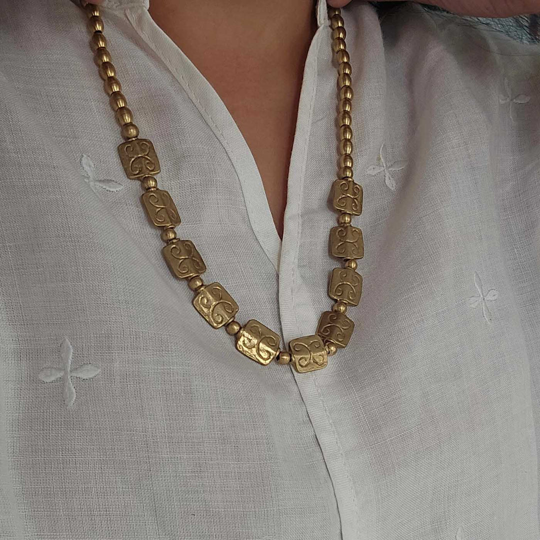 Handmade Anvika Brass Necklace