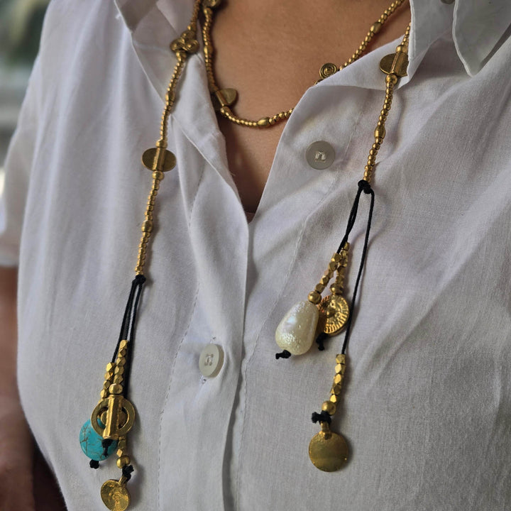 Handmade Anvika Wrap Around Adjustable Brass Necklace