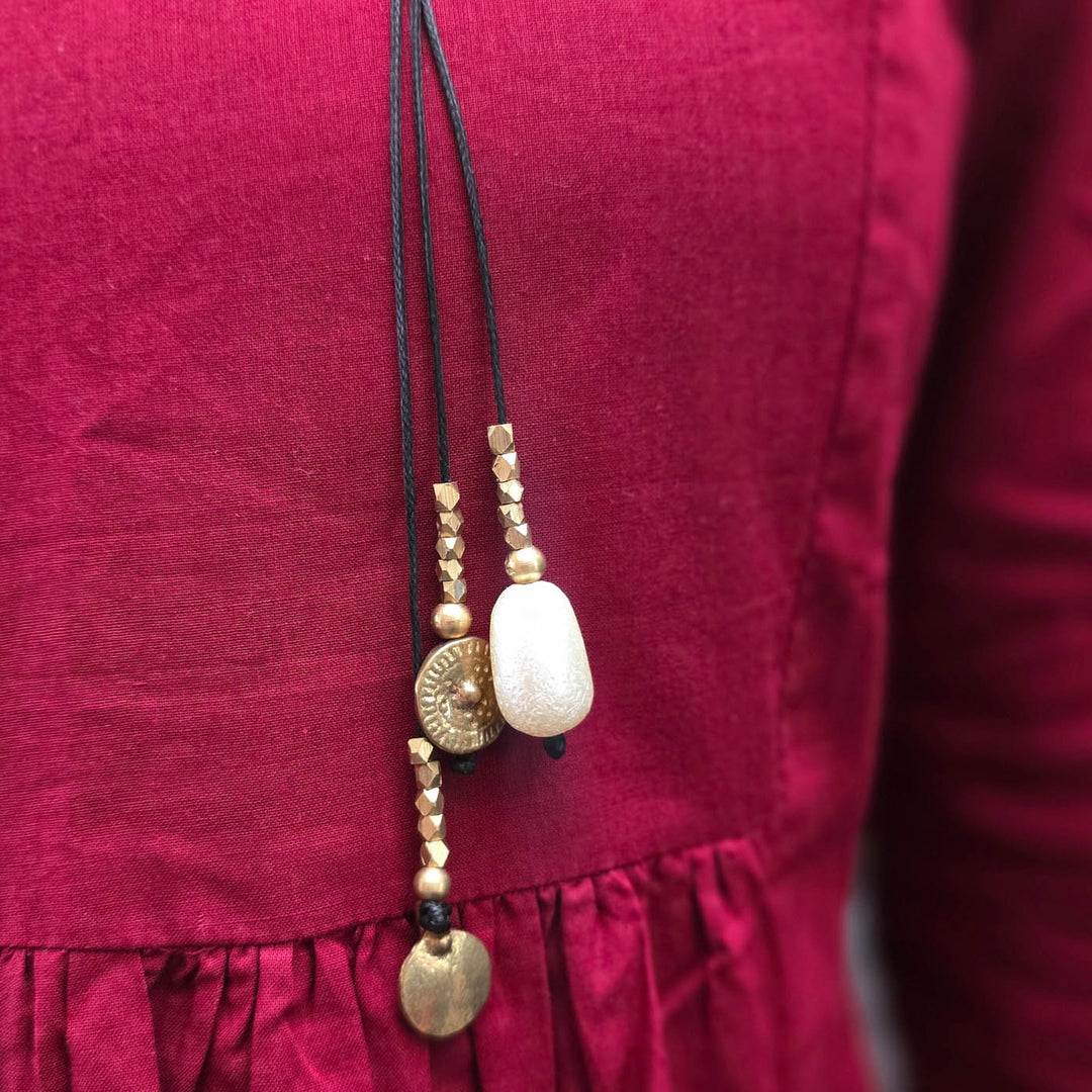 Handmade Anvika Wrap Around Adjustable Brass Necklace