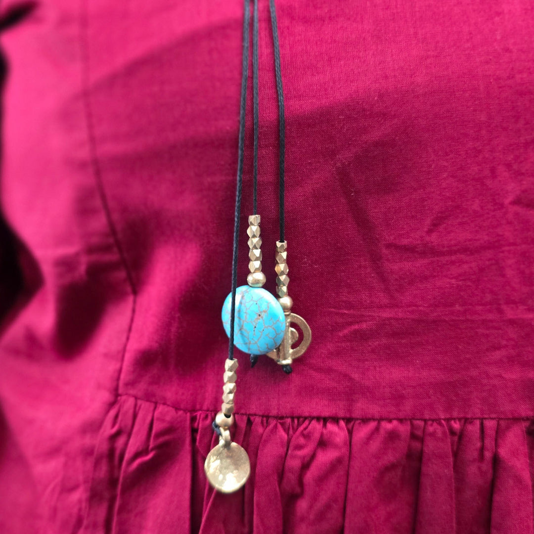 Handmade Anvika Wrap Around Adjustable Brass Necklace