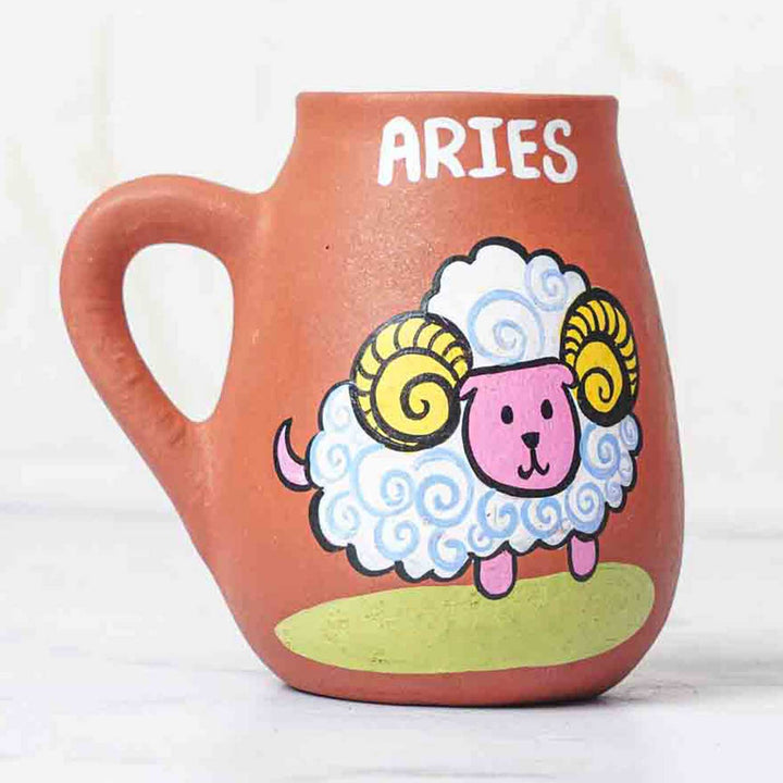 Aries | Personalized Hand-painted Zodiac Sign Terracotta Mug
