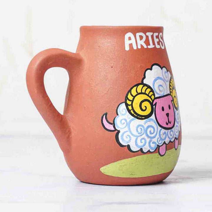 Aries | Personalized Hand-painted Zodiac Sign Terracotta Mug