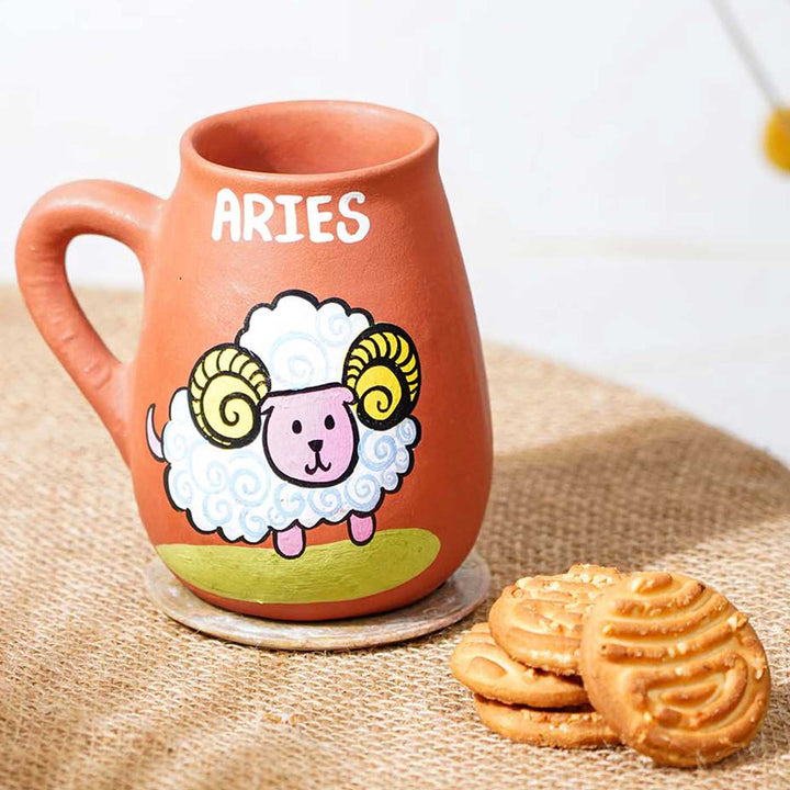 Aries | Personalized Hand-painted Zodiac Sign Terracotta Mug