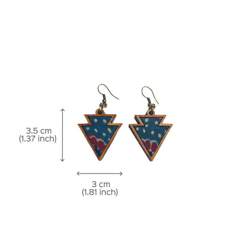 Handcrafted Wood & Fabric Arrow Earrings & Necklace
