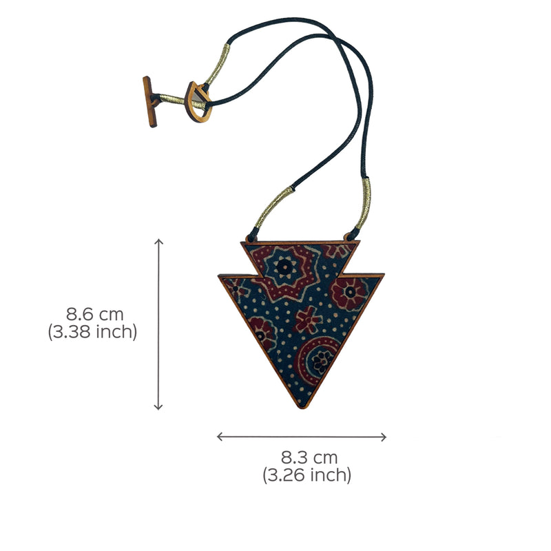 Handcrafted Wood & Fabric Arrow Earrings & Necklace