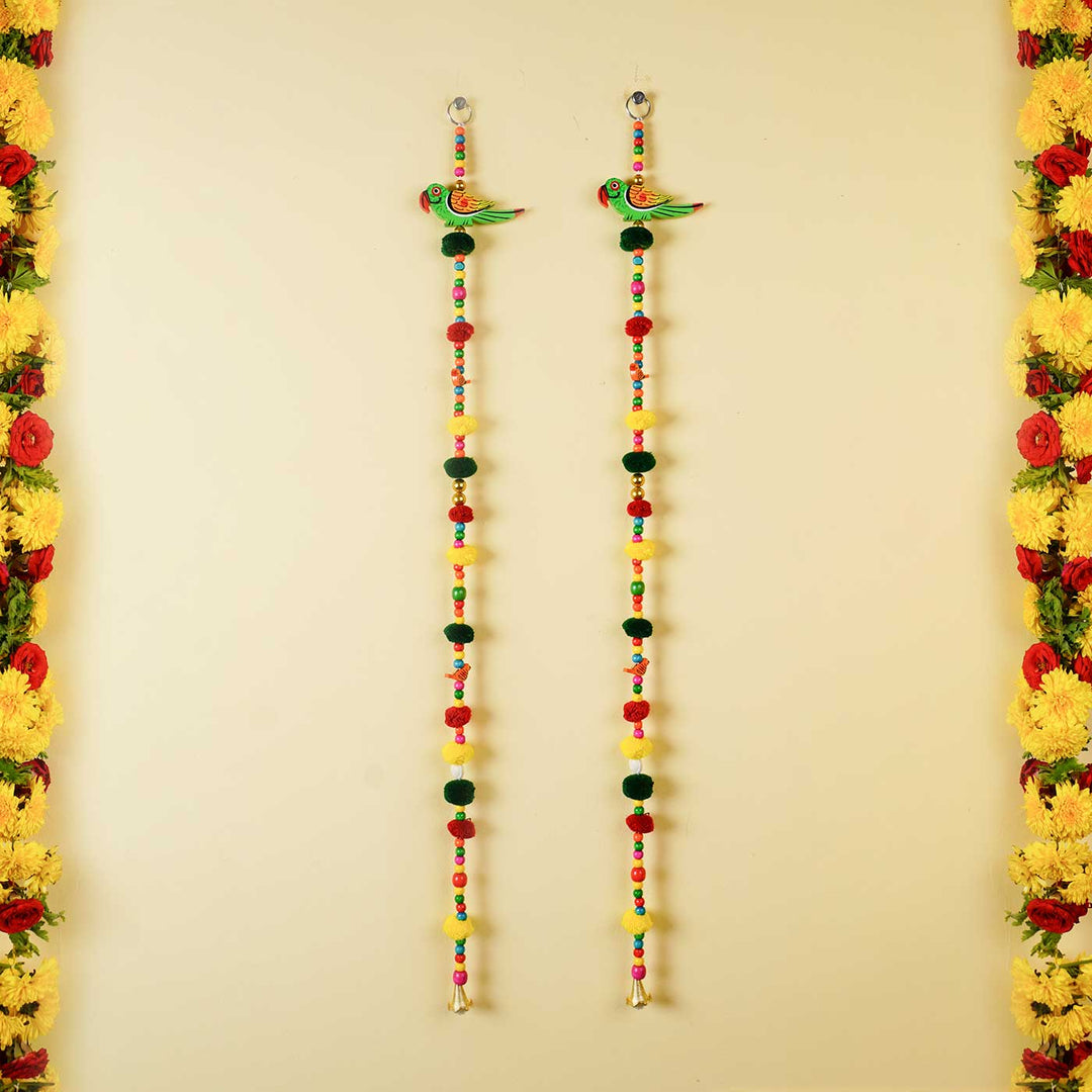Parrot Festive Wall Hangings I Set of 2