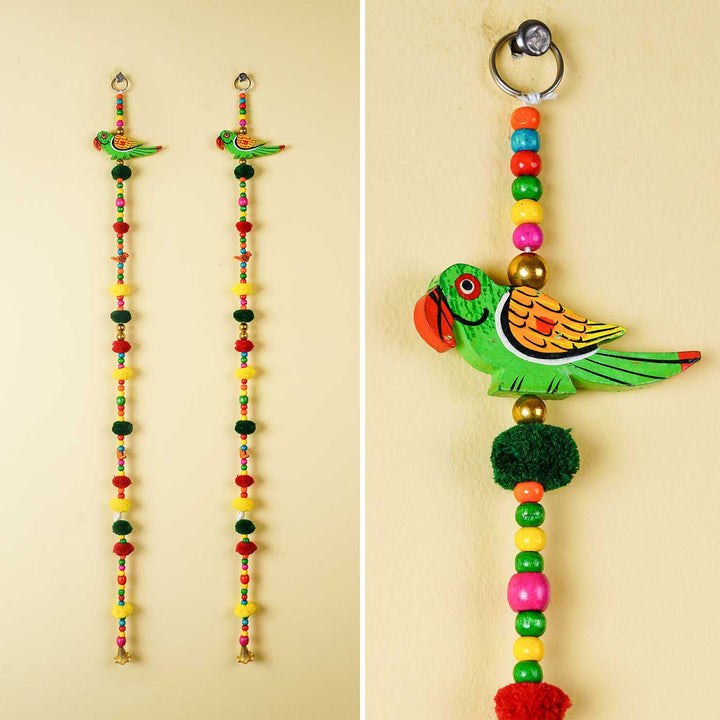 Parrot Festive Wall Hangings I Set of 2